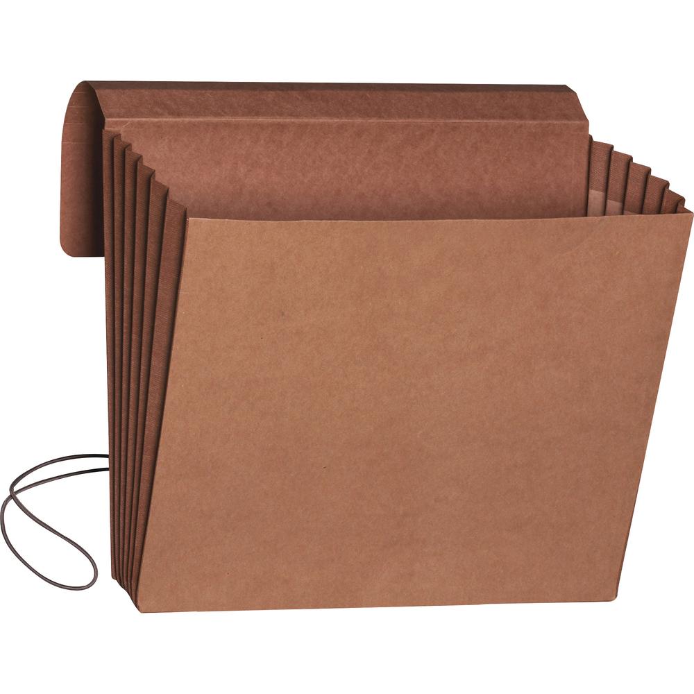 Smead Letter Recycled File Wallet - 8 1/2" x 11" - 5 1/4" Expansion - Redrope - Redrope - 30% Recycled - 10 / Box. Picture 2
