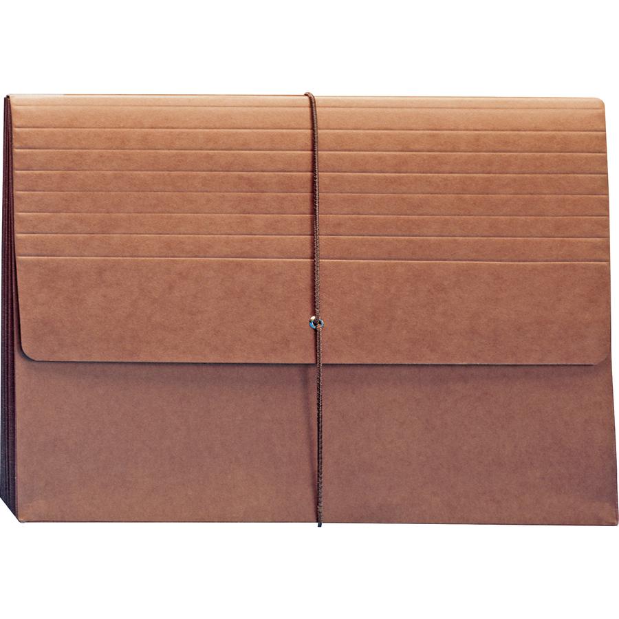 Smead Letter Recycled File Wallet - 8 1/2" x 11" - 5 1/4" Expansion - Top Tab Location - Redrope - Redrope - 30% Recycled - 1 Each. Picture 7