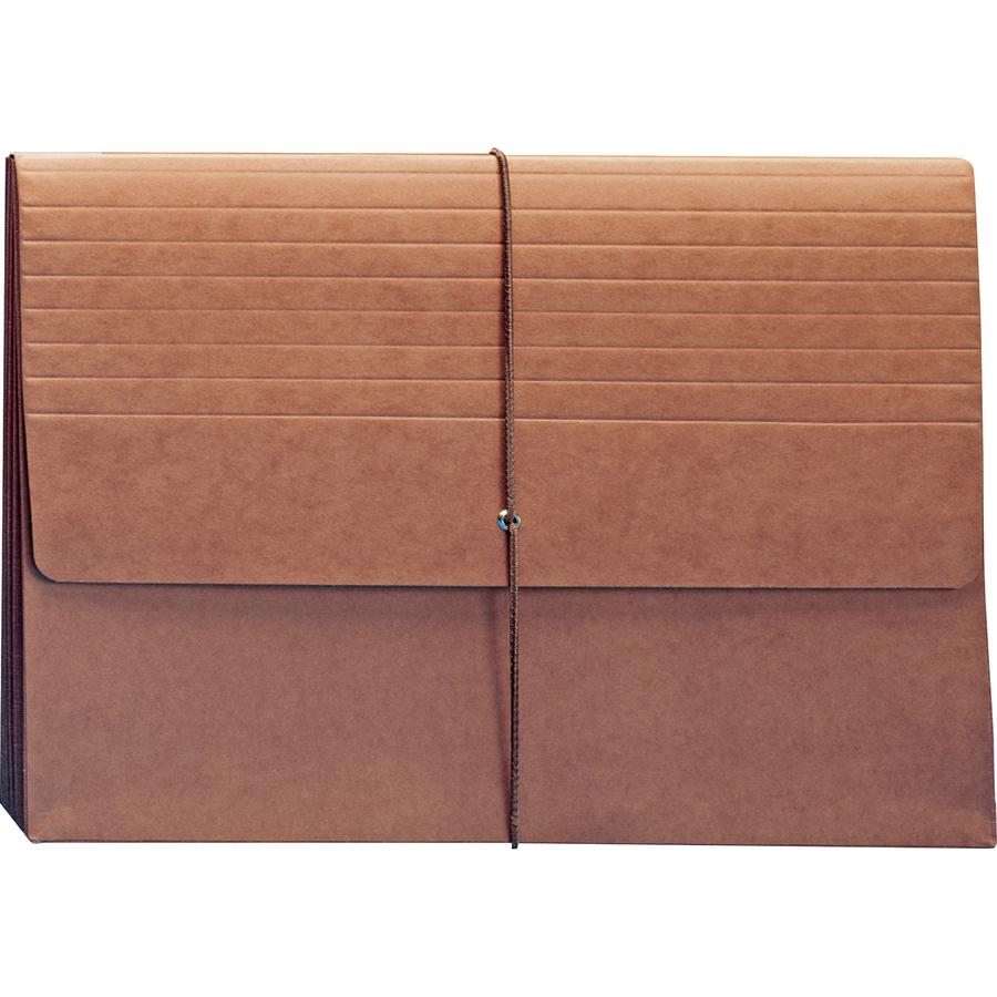 Smead Legal Recycled File Wallet - 8 1/2" x 14" - 5 1/4" Expansion - Top Tab Location - Redrope - Redrope - 30% Recycled - 1 Each. Picture 3