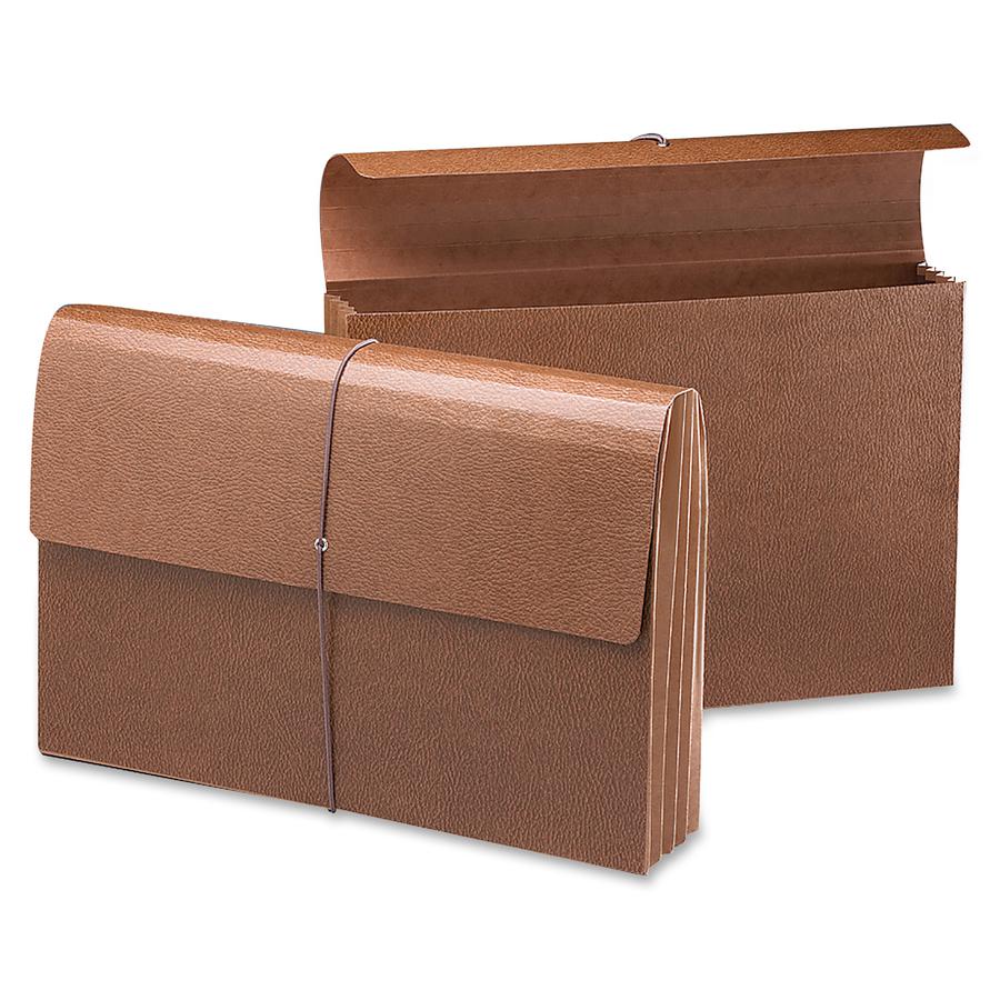 Smead Legal Recycled File Wallet - 8 1/2" x 14" - 3 1/2" Expansion - Redrope - Redrope - 30% Recycled - 1 Each. Picture 2