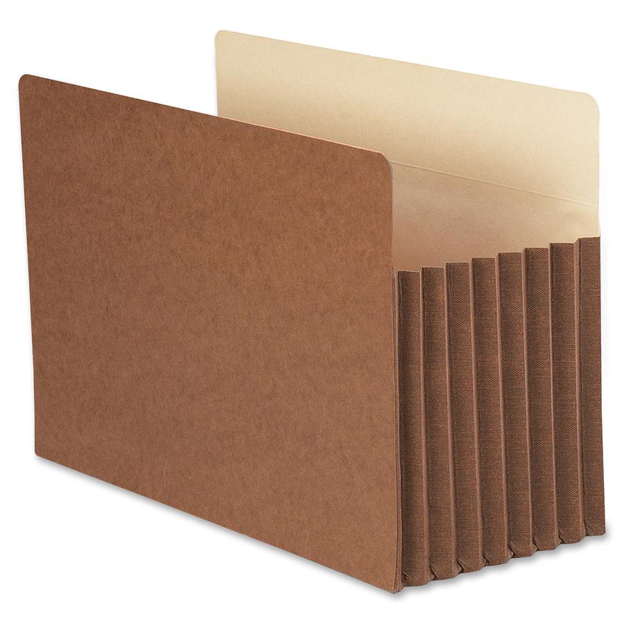 Smead TUFF Straight Tab Cut Legal Recycled File Pocket - 8 1/2" x 14" - 1600 Sheet Capacity - 7" Expansion - Redrope - Redrope - 30% Recycled. Picture 4