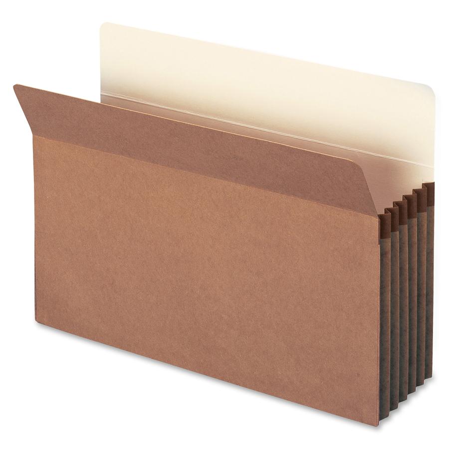 Smead TUFF Pocket Straight Tab Cut Legal Recycled File Pocket - 8 1/2" x 14" - 5 1/4" Expansion - Redrope - Redrope - 30% Recycled - 50 / Box. Picture 6