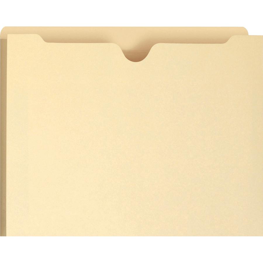 Smead Letter Recycled File Jacket - 8 1/2" x 11" - 2" Expansion - Manila - Manila - 10% Recycled - 50 / Box. Picture 8