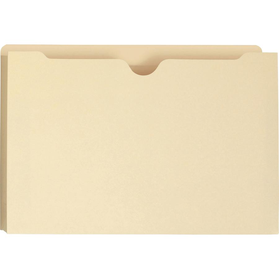 Smead Legal Recycled File Jacket - 8 1/2" x 14" - 1 1/2" Expansion - Manila - 10% Recycled - 50 / Box. Picture 10