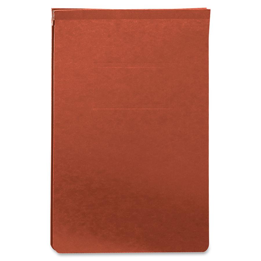 Smead Premium Pressboard Legal Recycled Fastener Folder - 2" Folder Capacity - 8 1/2" x 14" - 2" Expansion - 1 Fastener(s) - Pressboard - Red - 60% Recycled - 1 Each. Picture 3