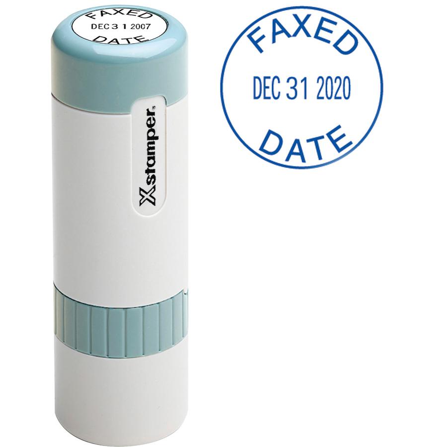 Xstamper XpeDater 2-Line Custom Round Dater - Date Stamp - 0.69" Impression Diameter - 50000 Impression(s) - Recycled - 1 Each. Picture 2