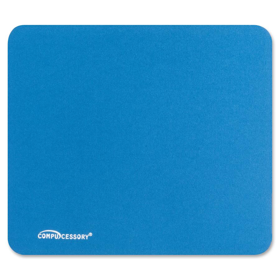 Compucessory Smooth Cloth Nonskid Mouse Pads - 9.50" x 8.50" Dimension - Blue - Rubber, Cloth - 1 Pack. Picture 5