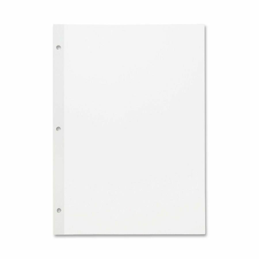 Sparco Unruled Filler Paper - 100 Sheets - Plain - Unruled Margin - 20 lb Basis Weight - Letter - 8 1/2" x 11" - White Paper - Subject, Reinforced Edges - Recycled - 100 / Pack. Picture 2