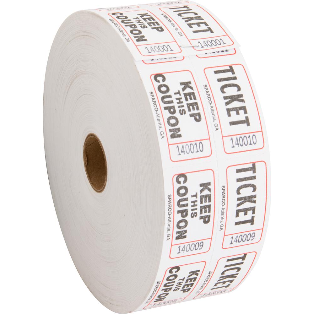 Sparco Roll Tickets - White - 2000/Roll. Picture 3