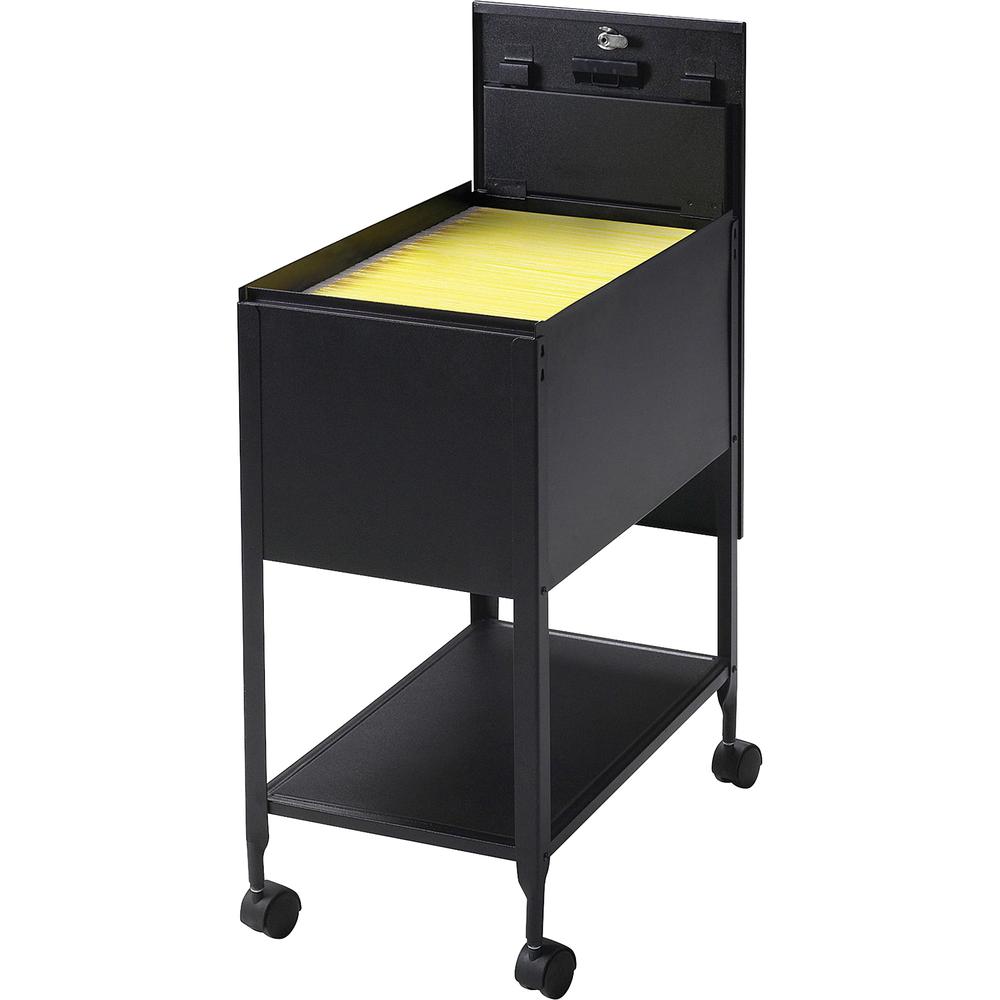 Lorell Standard Mobile File - 4 Casters - x 13.5" Width x 24.8" Depth x 28.3" Height - Black - 1 Each. Picture 8