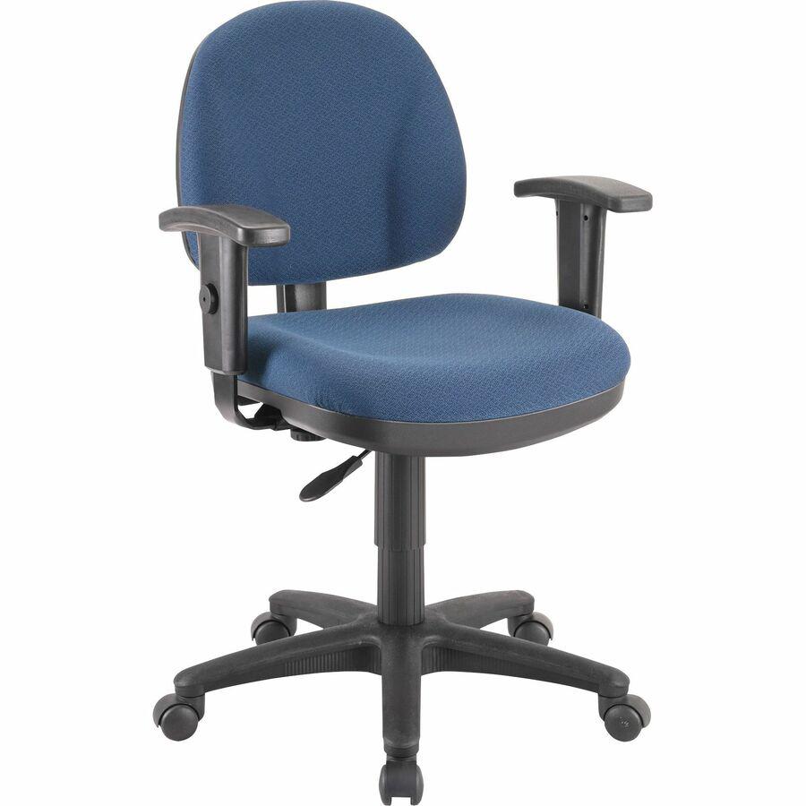 Lorell Millenia Series Pneumatic Adjustable Task Chair - Blue Seat - 1 Each. Picture 8