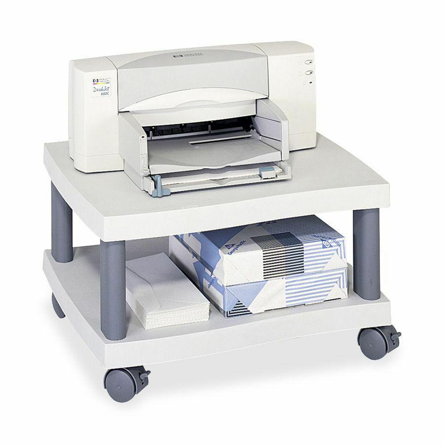 Safco Economy Under Desk Printer Stand - 1 x Shelf(ves) - 11.5" Height x 20" Width x 17.5" Depth - Plastic - Gray. Picture 2