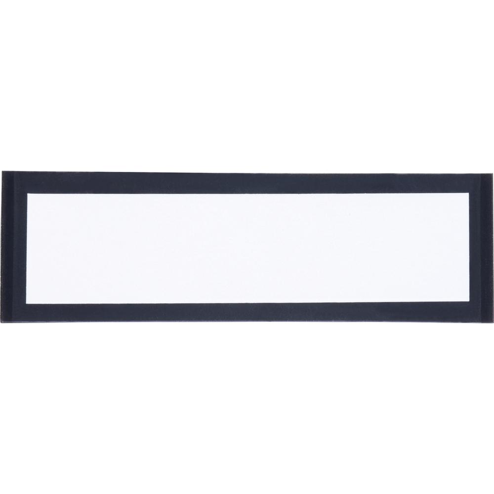 Tatco Label Inserts Magnetic Label Holders - Support 1" x 4" Media - 1.3" x 4.4" x - Vinyl - 10 / Pack - Black. Picture 2