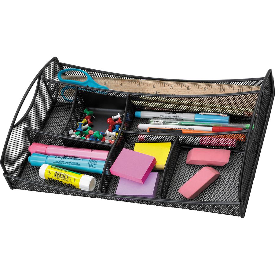 Safco Mesh Drawer Organizer - 7 Compartment(s) - 2.8" Height x 13" Width x 8.8" Depth - Steel - 1 Each. Picture 3