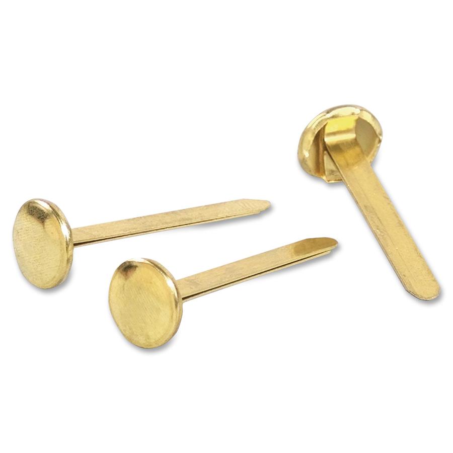 ACCO Brass Fasteners - 1.5" Length - 75 Sheet Capacity - Flexible, Heavy Duty, Corrosion-free, Self-piercing Point, Rust Proof - 100 / Box. Picture 3