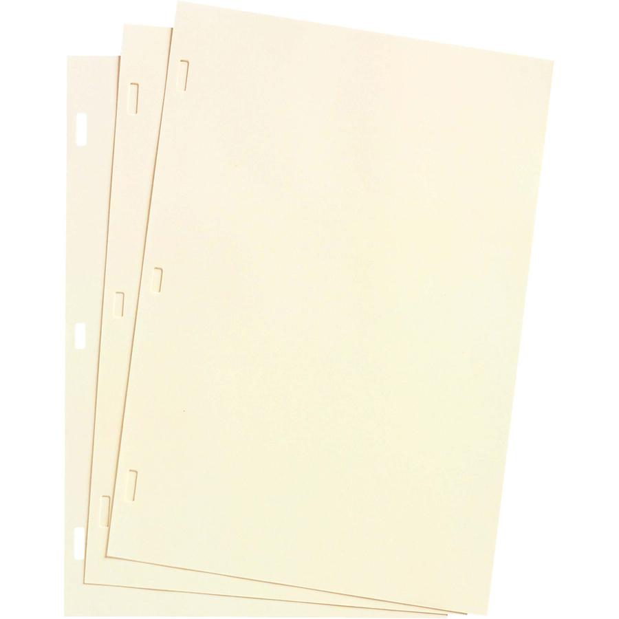 Wilson Jones Plain Ledger Paper - 28 lb - Letter - 8.50" x 11" Sheet Size - 3 x Holes - Ivory - Ivory Sheet(s) - 100 / Box. Picture 2