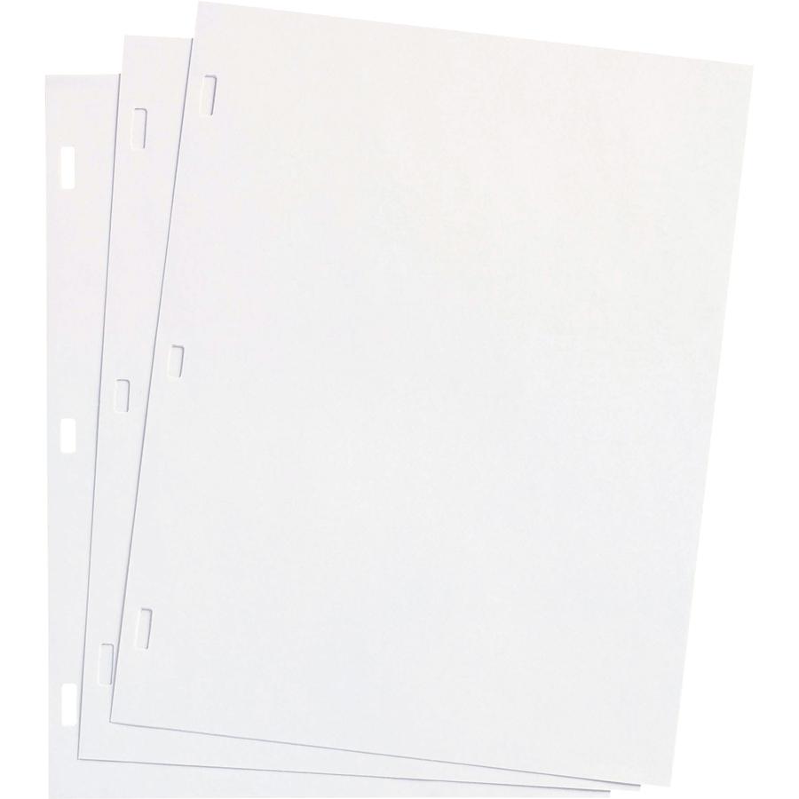 Wilson Jones Plain Ledger Paper - Plain - Unruled - 3 Hole(s) - 28 lb Basis Weight - Letter - 8 1/2" x 11" - White Paper - Punched, Recyclable, Acid-free, Fade Resistant - 100 / Box. Picture 2