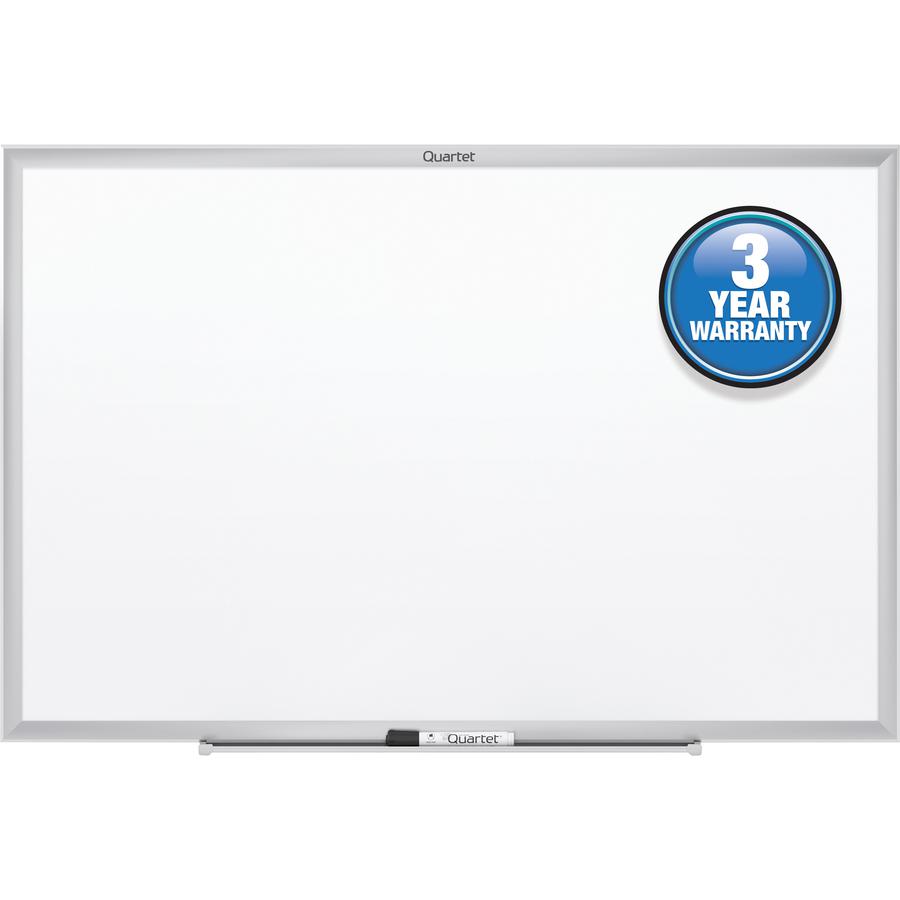 Quartet Classic Whiteboard - 48" (4 ft) Width x 36" (3 ft) Height - White Melamine Surface - Silver Aluminum Frame - Horizontal/Vertical - 1 Each. Picture 5