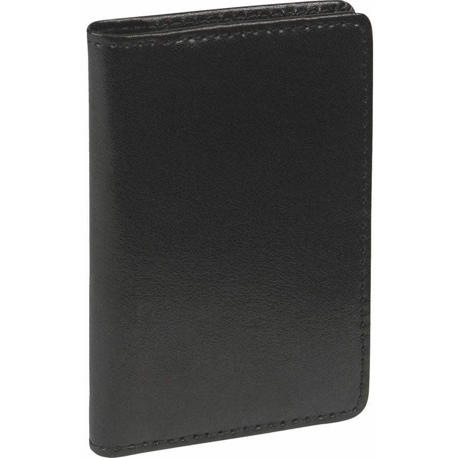 Samsill 81220 Regal Leather Business Card Holder, Case Holds 25 Business, Black (81220) - Leather, Genuine Cowhide Leather Body - 1 Each. Picture 3