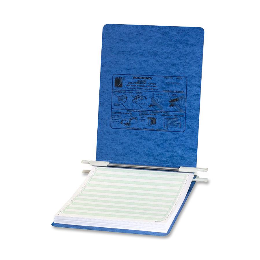 ACCO PRESSTEX Unburst Sheet Covers - 6" Binder Capacity - Letter - 8 1/2" x 11" Sheet Size - Light Blue - Recycled - Retractable Filing Hooks, Hanging System, Moisture Resistant, Water Resistant - 1 E. Picture 2
