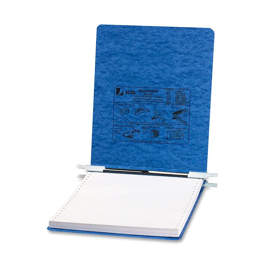 ACCO PRESSTEX Unburst Sheet Covers - 6" Binder Capacity - 9 1/2" x 11" Sheet Size - Light Blue - Recycled - Retractable Filing Hooks, Hanging System, Moisture Resistant, Water Resistant - 1 Each. Picture 2