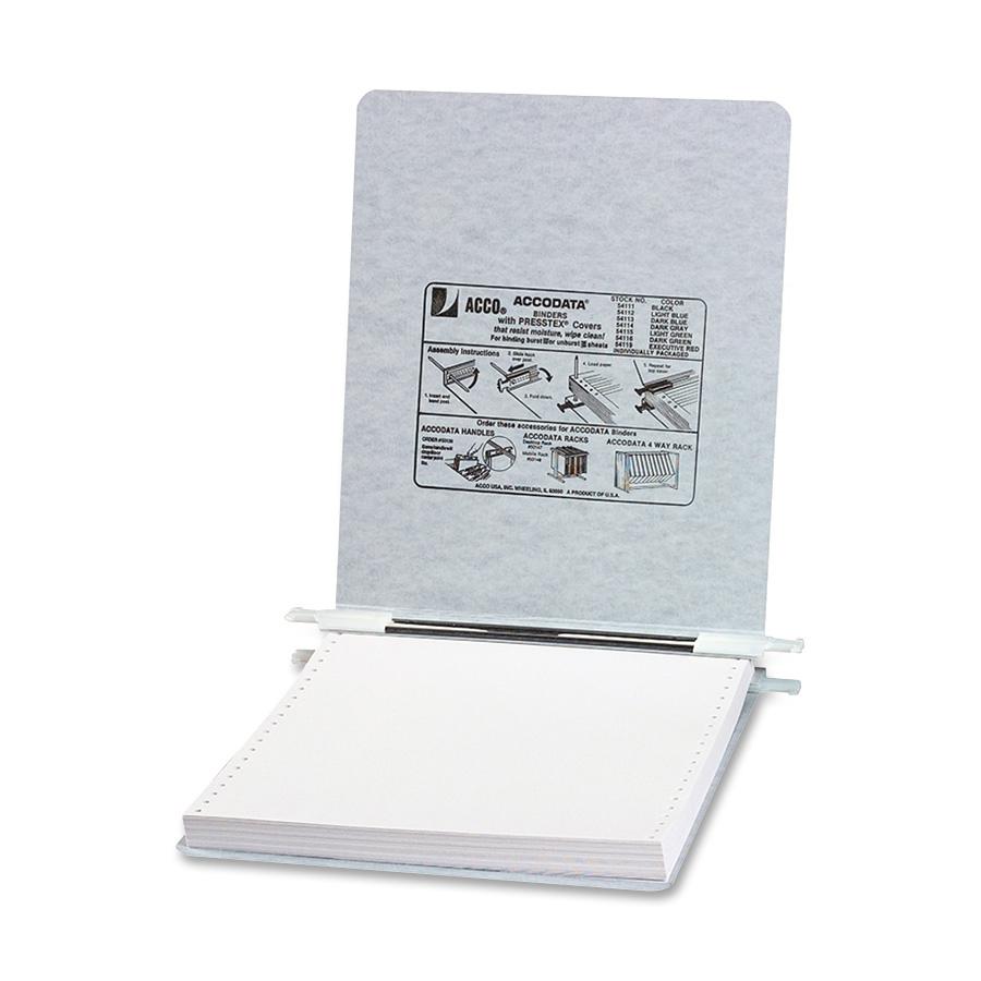 ACCO PRESSTEX Unburst Sheet Covers - 6" Binder Capacity - 9 1/2" x 11" Sheet Size - Light Gray - Recycled - Retractable Filing Hooks, Hanging System, Moisture Resistant, Water Resistant - 1 / Each. Picture 2