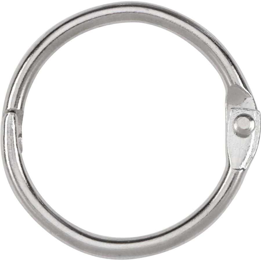 ACCO Loose-Leaf Rings - 1" Maximum Capacity - 175 x Sheet Capacity - Silver - Nickel - 100 / Box. Picture 2