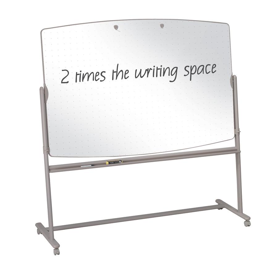 Quartet Large Reversible Total Erase Mobile Easel - 72" (6 ft) Width x 48" (4 ft) Height - White Surface - Neutral Metal Frame - Rectangle - 1 Each. Picture 6