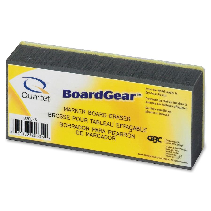 Quartet Whiteboard Eraser - 2.75" Width x 5" Length - Used as Dust Remover, Ink Remover - Washable, Soft, Lightweight - Gray - Cloth - 1Each. Picture 4