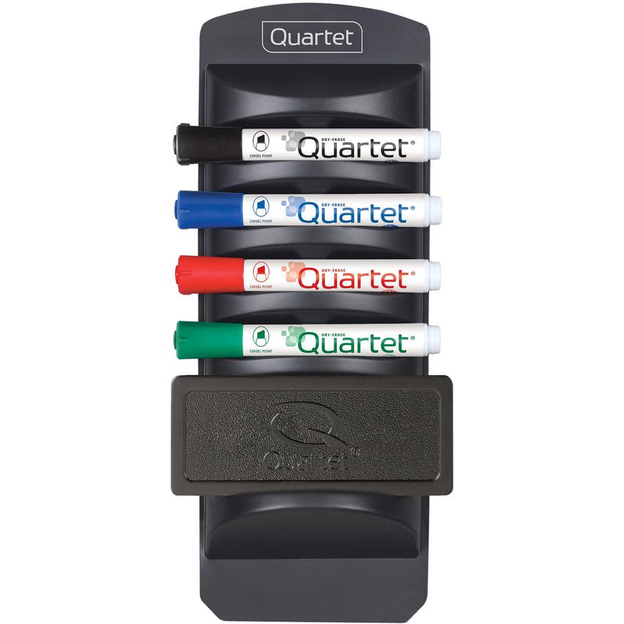 Quartet Standard Dry-Erase Kit - Chisel Marker Point Style - Black, Red, Blue, Green - 1 / Kit. Picture 2