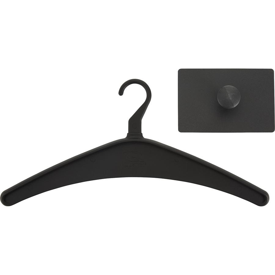 Quartet Single Post Magnetic Hook - 1 Hooks - 1 Hangers - for Coat, Jacket, Bag, Garment - Steel - Black - 1 Each. Picture 2