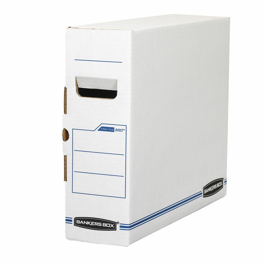 Bankers Box X-Ray Film Storage Boxes - Internal Dimensions: 5" Width x 18.75" Depth x 14.88" Height - External Dimensions: 5.3" Width x 19.8" Depth x 15.8" Height - Side Tuck, Locking Tab Closure - He. Picture 3