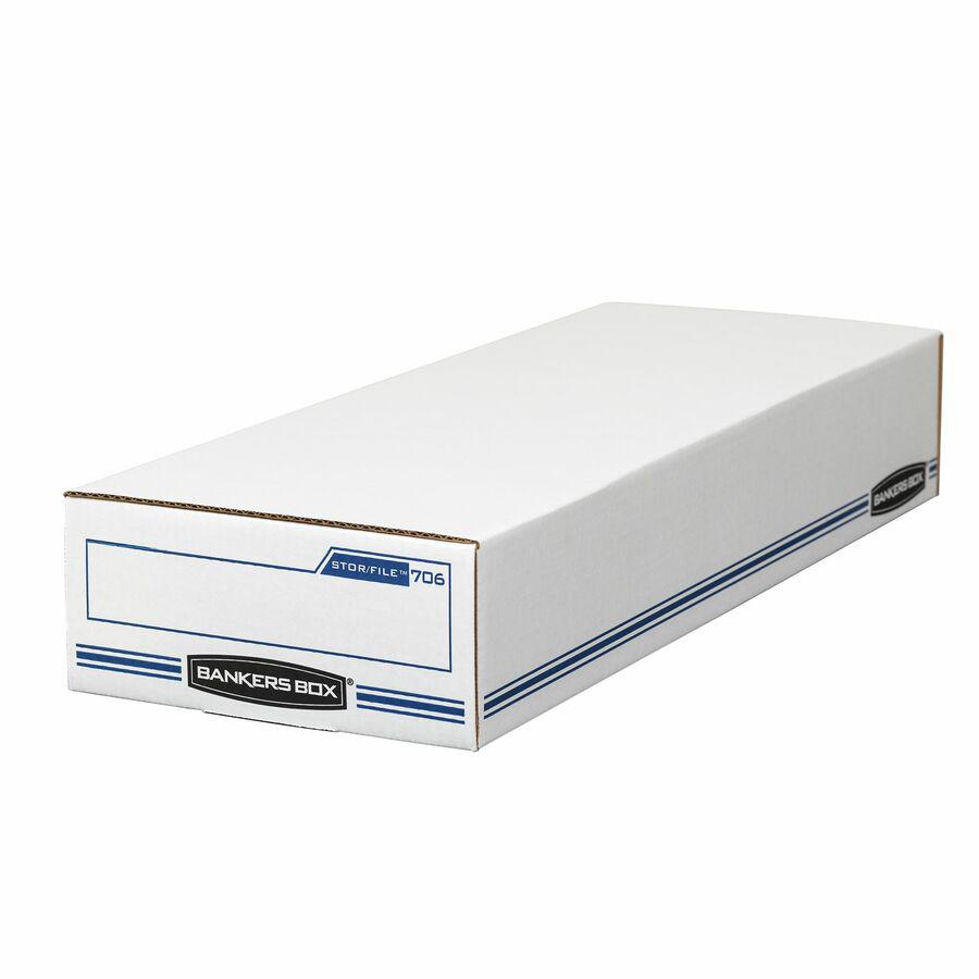 Bankers Box STOR/FILE Check Storage Boxes - Internal Dimensions: 9" Width x 24" Depth x 4" Height - External Dimensions: 9.3" Width x 25" Depth x 4.1" Height - 650 lb - Flip Top Closure - Light Duty -. Picture 2