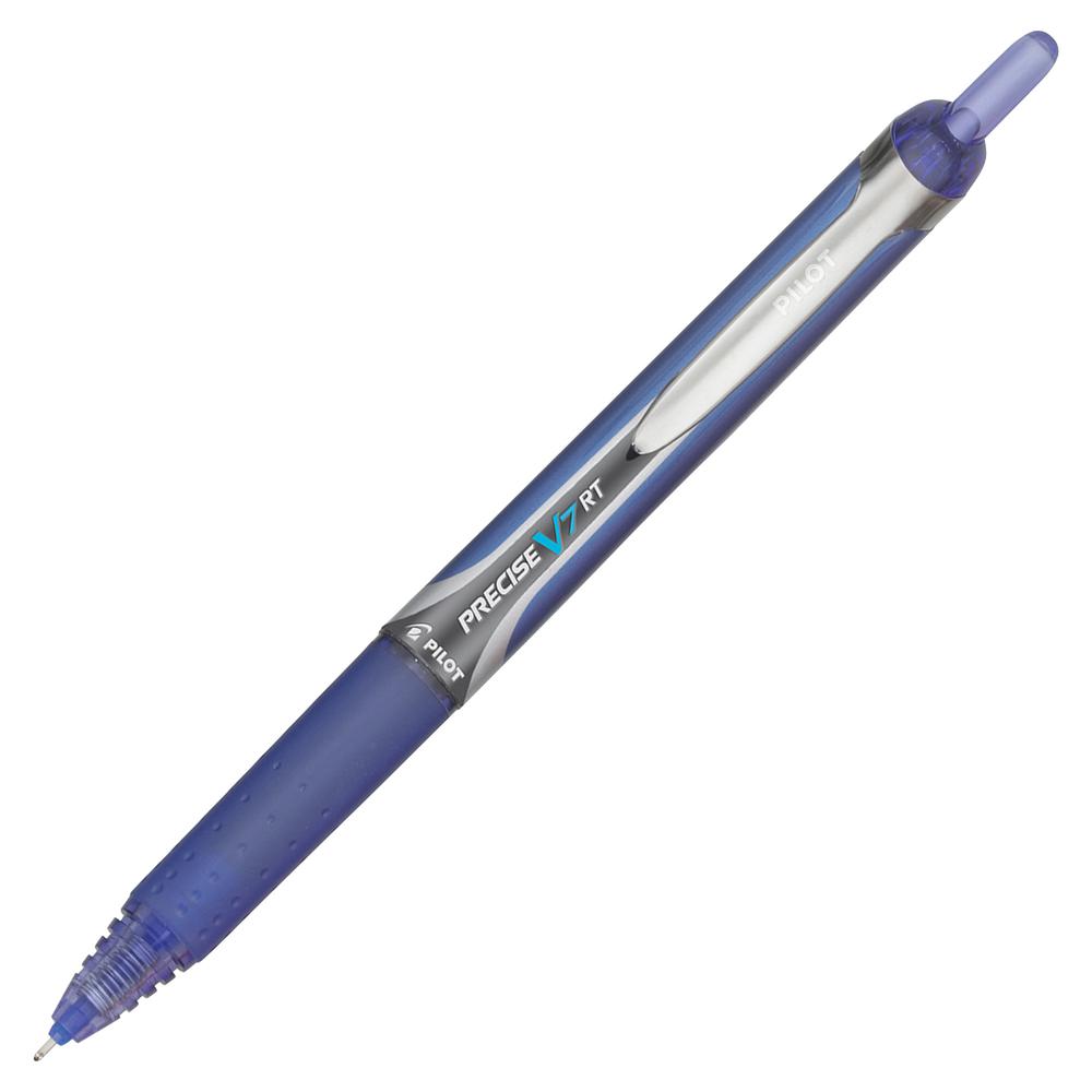 Pilot Precise V7 RT Fine Premium Retractable Rolling Ball Pens - Fine Pen Point - 0.7 mm Pen Point Size - Refillable - Retractable - Blue Water Based Ink - Blue Barrel - 1 Dozen. Picture 3