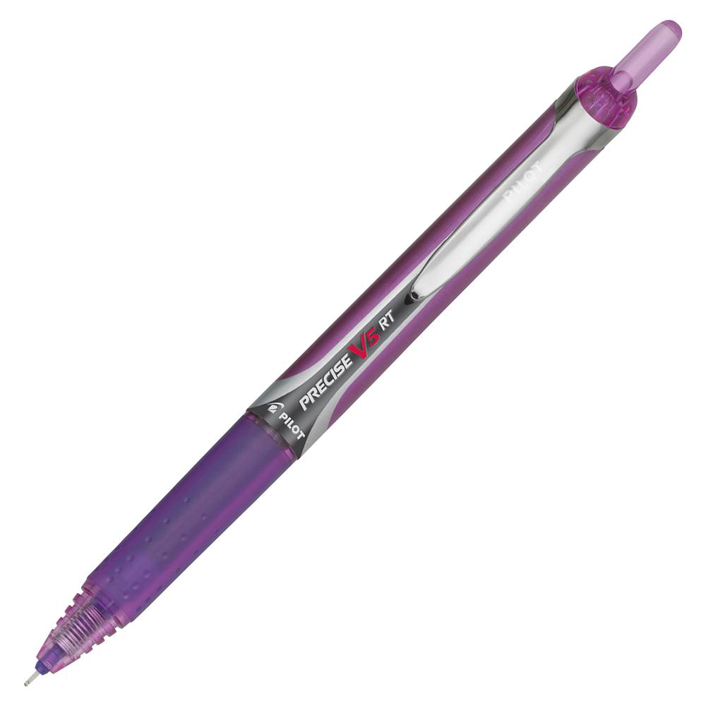Pilot Precise V5 RT Extra-Fine Premium Retractable Rolling Ball Pens - Extra Fine Pen Point - 0.5 mm Pen Point Size - Needle Pen Point Style - Refillable - Retractable - Purple Water Based Ink - Purpl. Picture 2