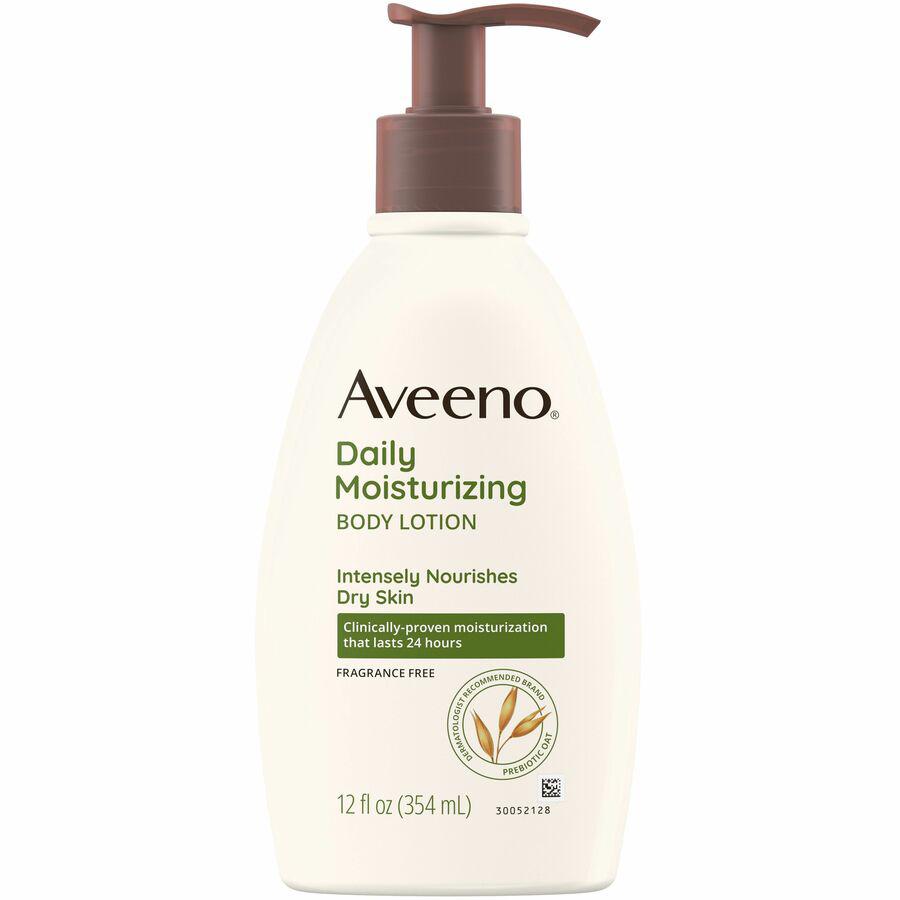Aveeno&reg; Daily Moisturizing Lotion - Lotion - 12 oz (340.2 g) - Non-fragrance - For Dry, Sensitive Skin - Non-greasy, Non-comedogenic, Hypoallergenic, Absorbs Quickly - 1 Each. Picture 12