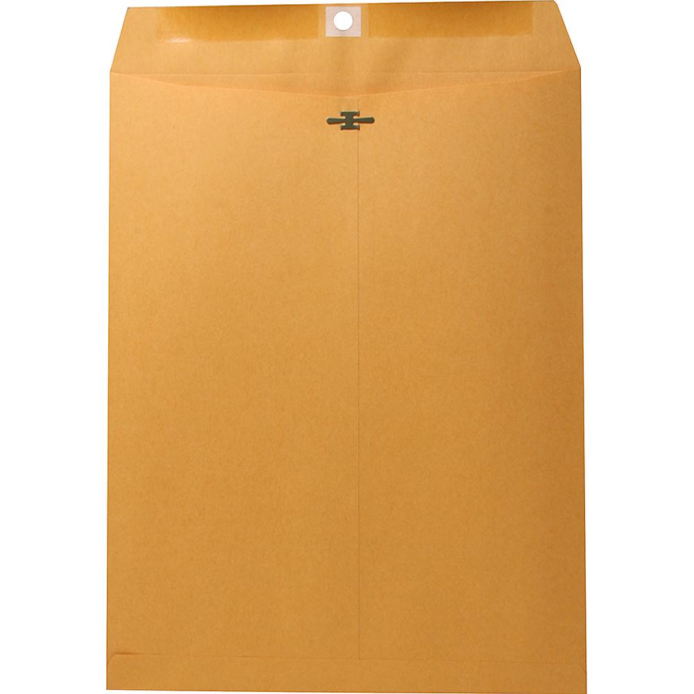 Nature Saver Recycled Clasp Envelopes - Clasp - #97 - 10" Width x 13" Length - 28 lb - Clasp - Kraft - 100 / Box - Kraft. Picture 2