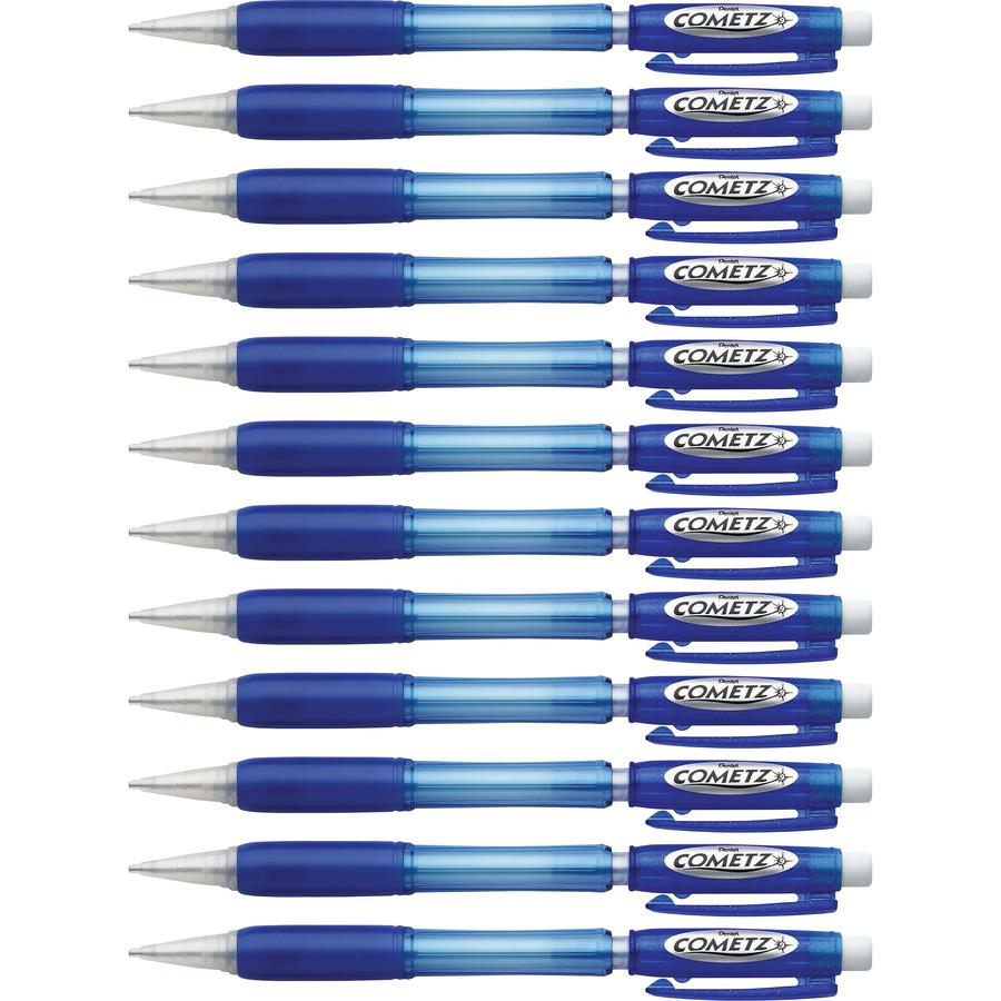 Pentel Cometz .9mm Automatic Pencils - #2 Lead - 0.9 mm Lead Diameter - Blue Barrel - 1 Dozen. Picture 3