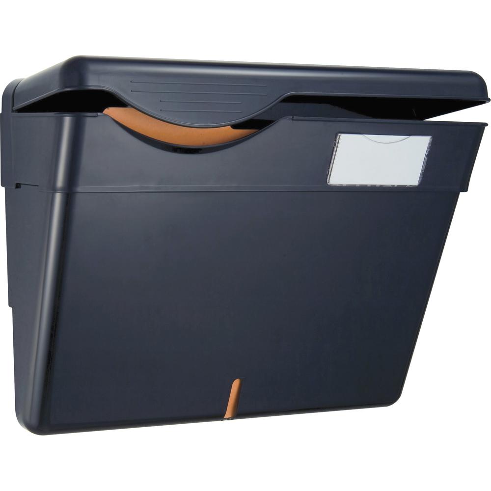 Officemate HIPAA Wall File with Cover - Black - Plastic - 1 Each. Picture 4