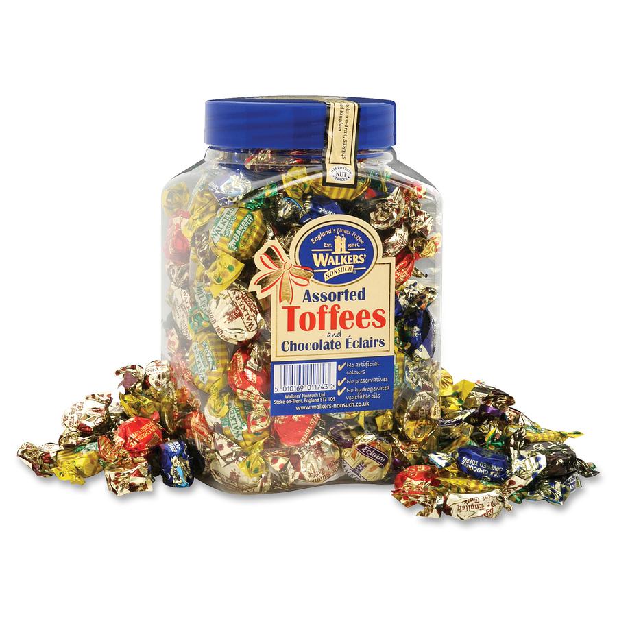 Office Snax Assorted Royal Toffee Candy - Assorted - Resealable Jar - 2.75 lb - 1 Each. Picture 2