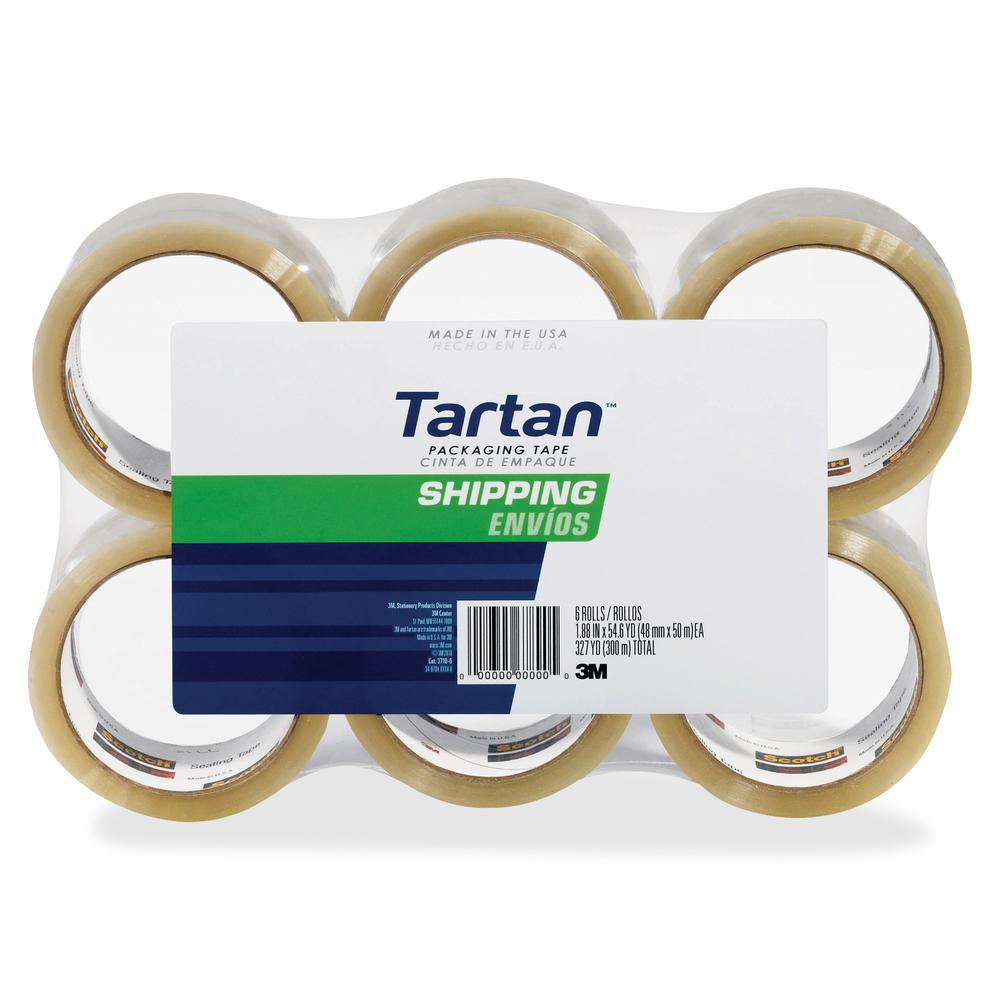 Tartan General-Purpose Packaging Tape - 54.60 yd Length x 1.88" Width - 1.9 mil Thickness - 3" Core - Rubber Resin Backing - Nick Resistant, Abrasion Resistant, Moisture Resistant, Scuff Resistant, Te. Picture 3