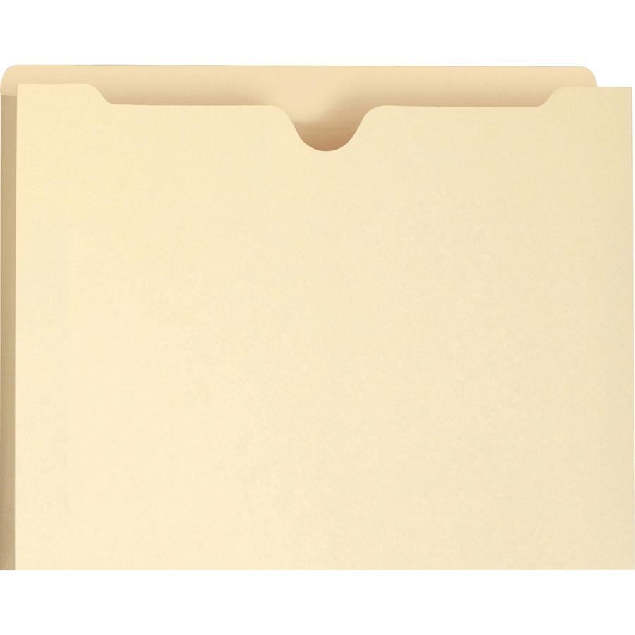 Smead Letter Recycled File Jacket - 8 1/2" x 11" - 1" Expansion - Manila - Manila - 10% Recycled - 50 / Box. Picture 7