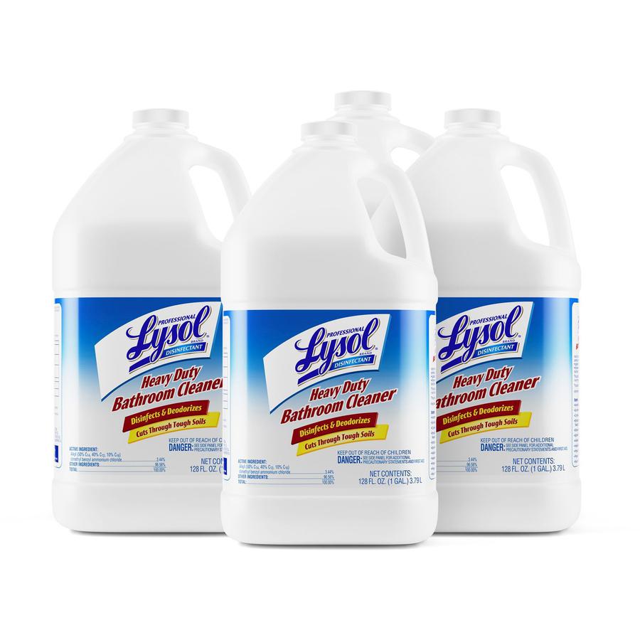 Professional Lysol Heavy-Duty Disinfectant Bathroom Cleaner - Concentrate - 128 fl oz (4 quart) - Citrus Floral Scent - 4 / Carton - Non-abrasive. Picture 9