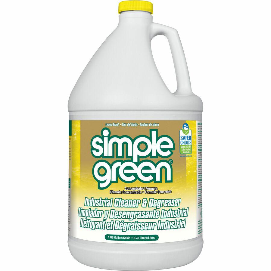 Simple Green Industrial Cleaner/Degreaser - For Washable Surface - Concentrate - 128 fl oz (4 quart) - Lemon Scent - 1 Each - Non-toxic - Lemon. Picture 4