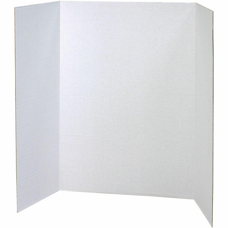 Pacon Presentation Boards - 36" Height x 48" Width - White Surface - Tri-fold, Heavy Duty - 18 / Carton. Picture 2