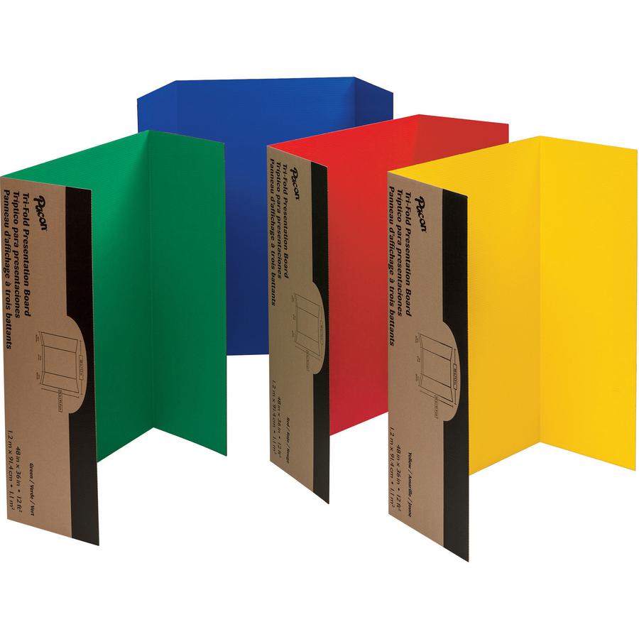 Pacon Presentation Boards - 36" Height x 48" Width - 4 Assorted Surface Colors - 4 / Carton. Picture 2
