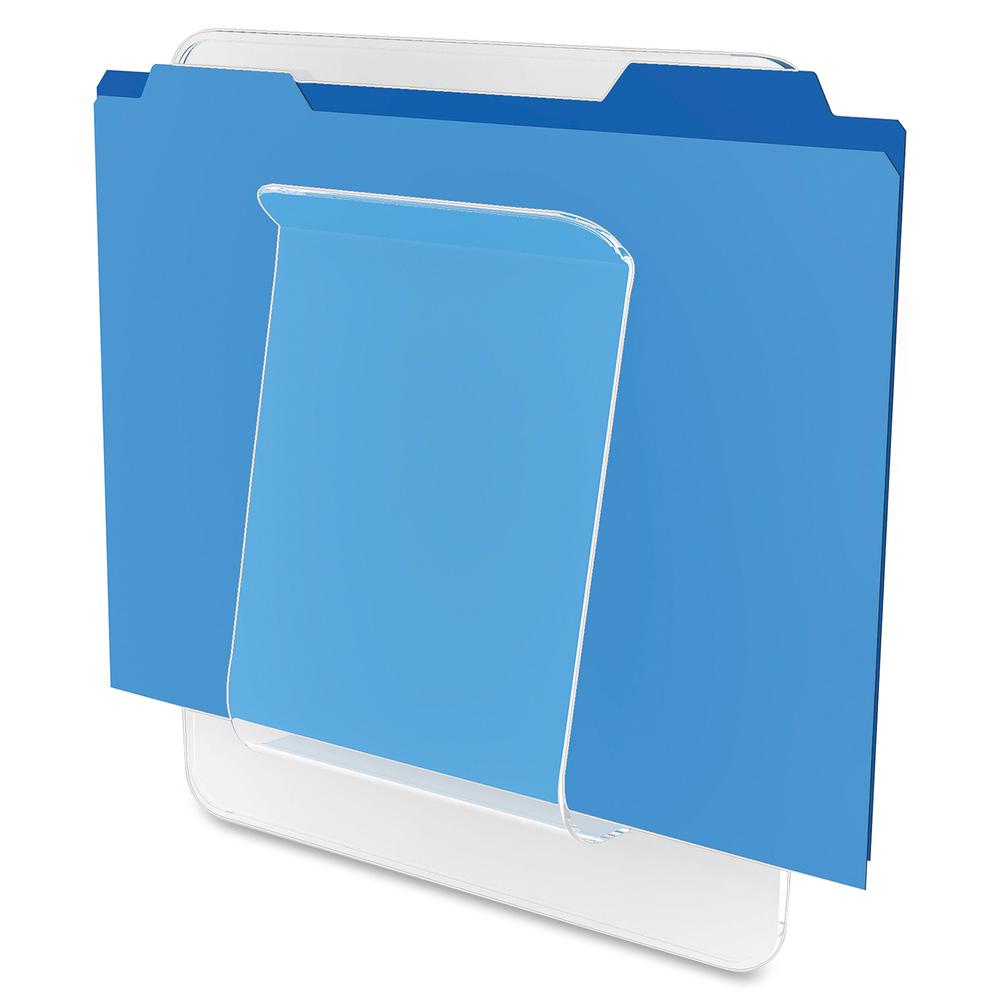 Deflecto Stand-Tall Wall File - 10.6" Height x 9.3" Width x 1.8" Depth - Unbreakable, Stackable - Clear - Plastic - 1 Each. Picture 2