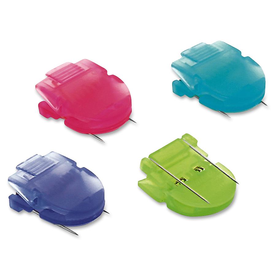 Advantus Brightly Colored Panel Wall Clips - for Paper Clip - Repositionable - 50 / Box - Assorted. Picture 2