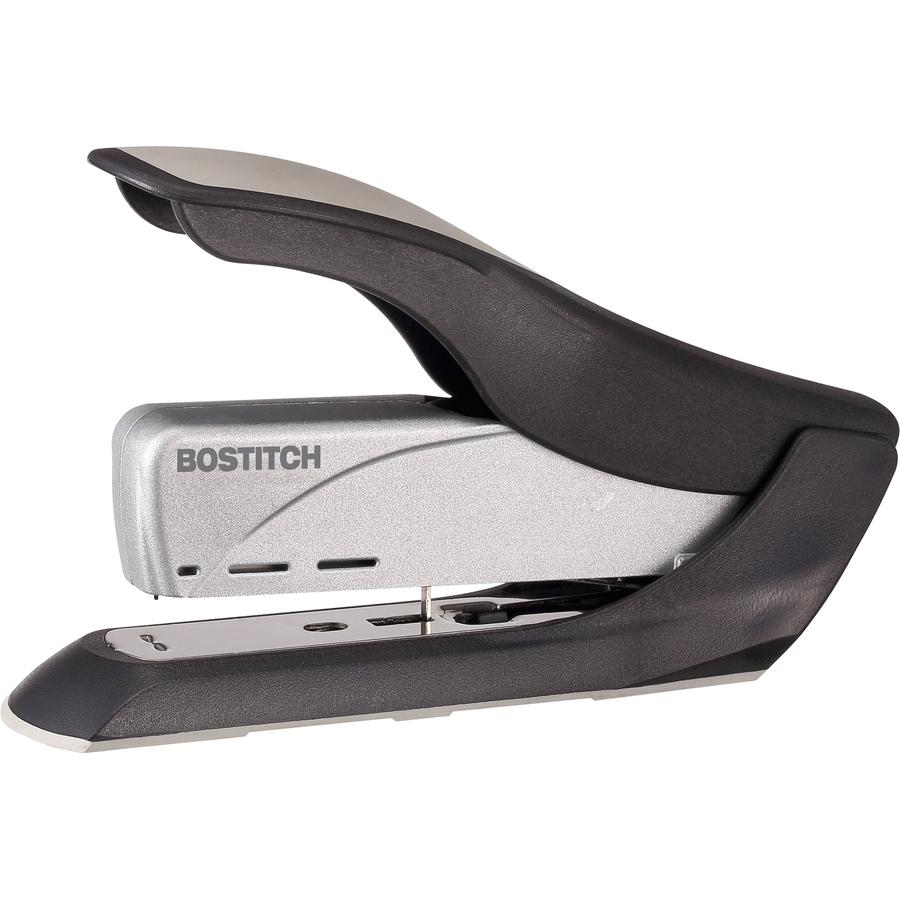 Bostitch Spring-Powered Antimicrobial Heavy Duty Stapler - 65 Sheets Capacity - 500 Staple Capacity - 5/16" , 3/8" Staple Size - Black, Gray. Picture 7