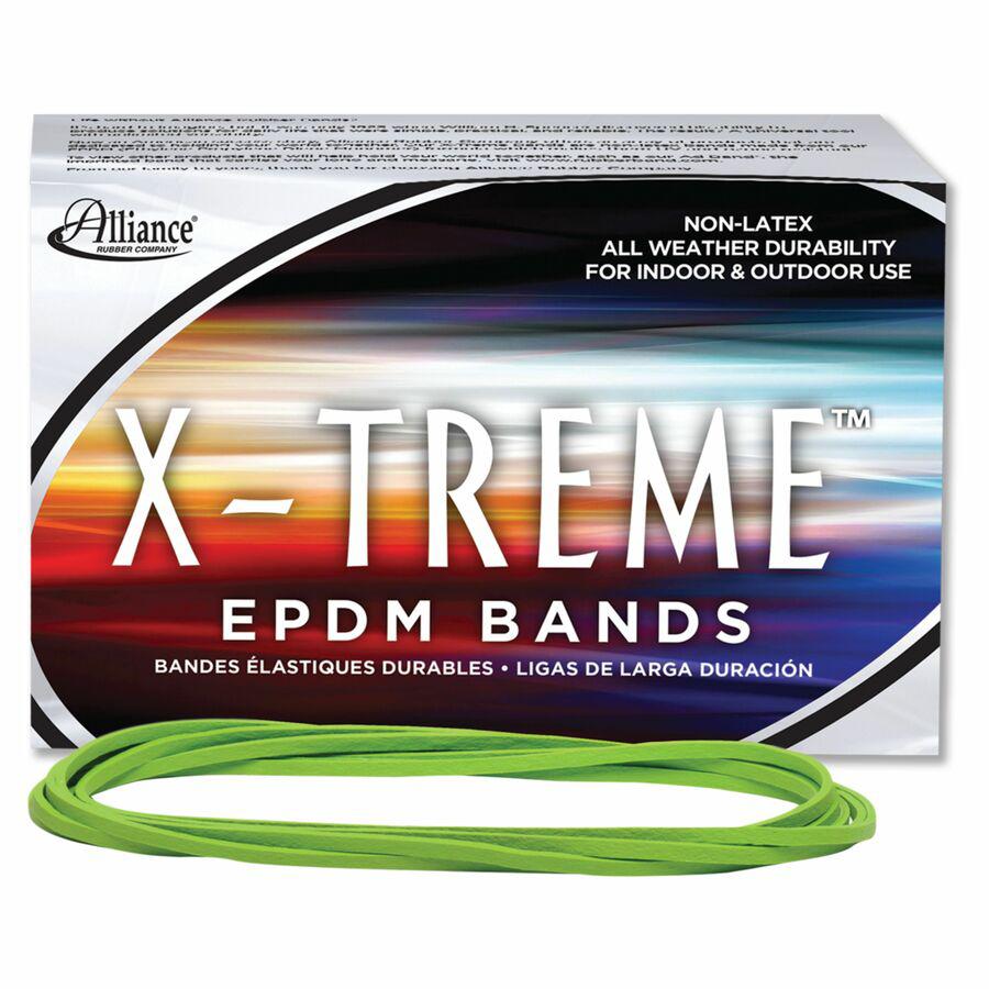 Alliance Rubber 02005 X-treme Rubber Bands - Non-Latex - 7" x 1/8" - Archival Quality - 1 lb Box - 175 Pack - EPDM Rubber - Lime Green. Picture 3